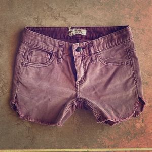 Free People Corduroy Distressed Shorts (Size 0/25)